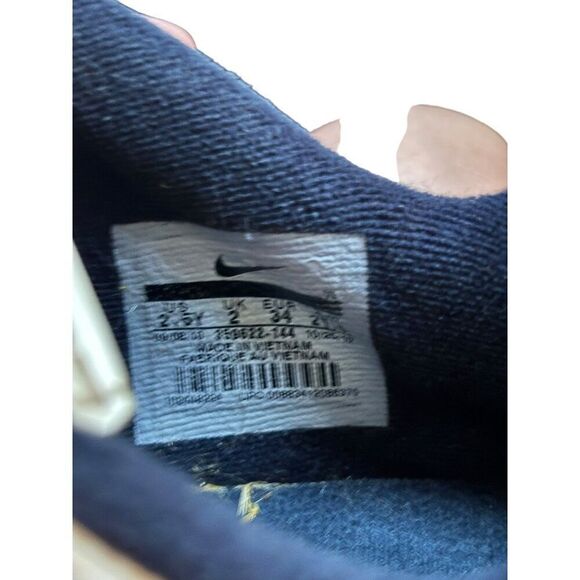 Vintage Nike Leather Soccer Cleats Sz 2.5M - Cream & Blue - Picture 6 of 6